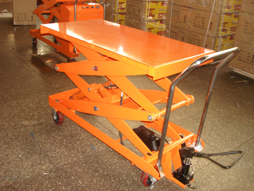 TF100SD double scissor heavy duty portable lifting table